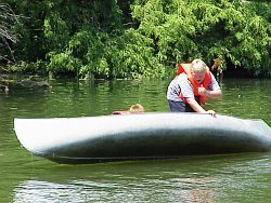 Canoeing fully clothed