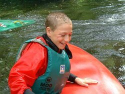 Canoe kayak capsize wet entry